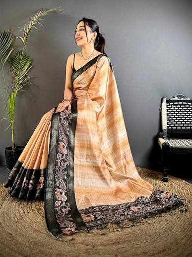 Semi Silk Creep Sarees
